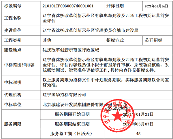 北京城建智控科技股份有限公司